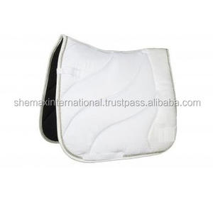 Shemax 2024 OEM de qualité supérieure fabriqué au Pakistan personnalisé en gros Dressage et compétition blanc doux poudre tapis de selle - Product Image 6