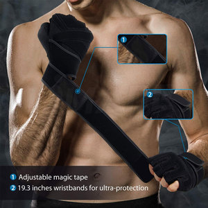 Gants de sport pour hommes en cuir véritable à demi-doigts IMADE SPORTS IMS-209, best-seller, % cuir véritable, musculation, sport - Product Image 5