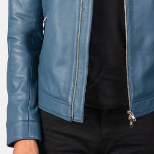 Veste en cuir d'hiver pour hommes de vente chaude avec col montant coupe-vent à séchage rapide et respirant Design décontracté - Product Image 6