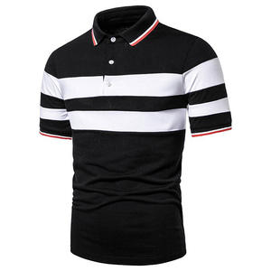 Polo pour homme à rayures tendance de haute qualité en gros, à manches courtes, à séchage rapide, design unique - Product Image 6