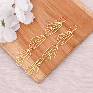 Pendientes de Latón al por Mayor, Chapados en Oro, Joyería Artesanal, Acabado de Latón Antiguo, Estilo Moderno, Moda al por Mayor - Product Image 3