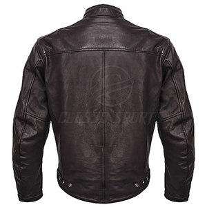 Blouson de moto en cuir pour homme, style motard de course - Product Image 2