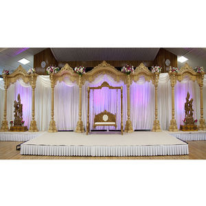 Escenario de Boda Mayur con Jhula, Elegante Escenario de Boda Hindú con Jhula, Escenario de Boda Mayur Real en Atlanta - Product Image 1