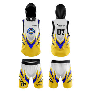 Conjunto de Camiseta de Fútbol Corta Personalizable para Hombre, Uniformes de Fútbol Americano al por Mayor, Uniformes en Blanco para Equipos de Fútbol - Product Image 1