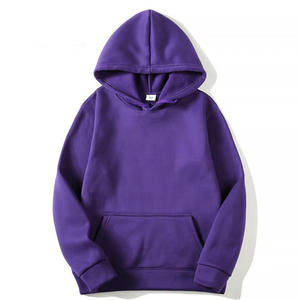 Streetwear en gros de coton mélangé sweat à capuche surdimensionné et lourd sans ficelle pull à capuche vintage sweat à capuche teint uni pour hommes - Product Image 6
