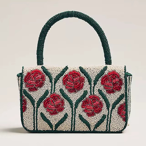 Bolso de Hombro de Algodón con Cuentas de Limón y Bordado de Cuentas, Estilo Clásico para Fiestas, Diseño Único Hecho a Mano - Product Image 1