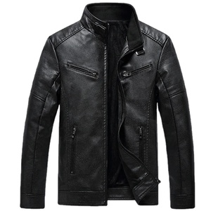 Chaqueta de Cuero Sintético para Hombre, Estilo Grunge, Motociclista, Informal, Chaqueta de Primavera, Ropa de Calle Juvenil, Chaqueta Universitaria para Hombre - Product Image 1