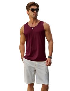 Athletic <b>Mens</b> <b>Tank</b> <b>Top</b> Soft Knit Breath Flow Quick Dry Eco-Friendly Spandex/Cotton Lightweight Feel Active Motion Smooth Touch - Product Image 1