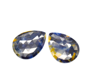 แซฟไฟร์สีน้ำเงินธรรมชาติคู่กุหลาบเหลี่ยมเพชรพลอยอัญมณีเจียระไนเพชรพลอยแซฟไฟร์เหลี่ยมเพชรพลอยแบนอัญมณีสำหรับทำเครื่องประดับ - Product Image 3