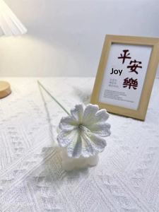 Decoración de Mesa con Flores de Rosa de Algodón Tejidas a Crochet, Ramo Artificial - Product Image 5