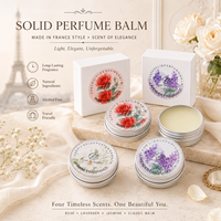 Parfum solide longue durée personnalisé à marque privée, baume naturel, parfum léger, mini gel, format voyage portable