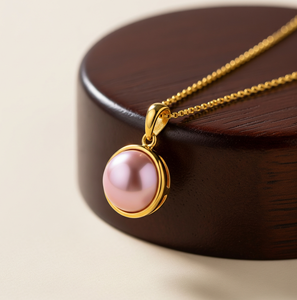 925 Sterling Silver Dainty Chain Bohème Naturel Rose Perle Forme Ronde Pendentif Usage Quotidien Cristal Mode Pendentifs Charmes - Product Image 6