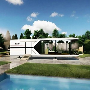 Maison conteneur modulaire en bois Space Capsule Hotel Design avec éclairage d'ambiance LED Système <span class=keywords><strong>de</strong></span> commande vocale Support technique en ligne - Product Image 6