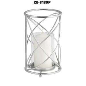 Elegante Candelabro de Metal Hecho a Mano con Bordes Florales Plateados Brillantes, Decoración Navideña, Adorno para Actividades Religiosas - Product Image 2