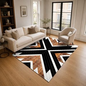 <b>RUGS</b> DEPOT LXDP-0753 Wholesale Terracotta Gold Contemporary Abstract Digital Printed Machine Washable Chenille Area <b>Rug</b> <b>Non</b> <b>Slip</b> - Product Image 2