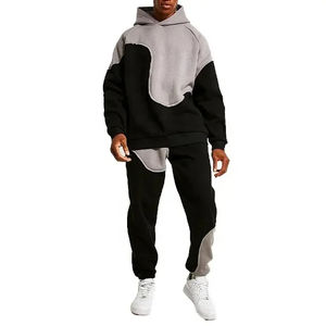 Nouvel ensemble de survêtement unisexe en coton personnalisé avec logo, style tendance, respirant, séchage rapide, écologique, rayé, jogging, 2026 - Product Image 1