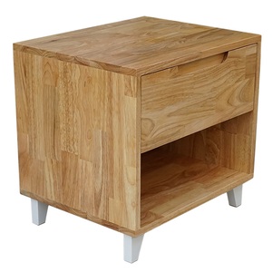 Cabecero minimalista de madera y caucho con patas de aluminio 50x40x48cm - Product Image 4
