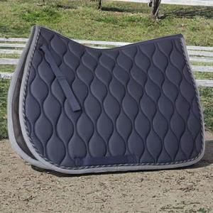 High Quality Horse Riding Dressage Set Hunter Green Saddle Pads Polo Wraps and <b>Ear</b> Bonnet with Cotton Filling - Product Image 1