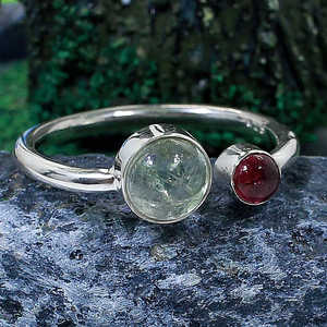 Anillo fino de plata de ley 92,5, multiturmalina Natural, estilo Hip Hop Vintage con patrón de estrella, juego de platino chapado en rodio - Product Image 4