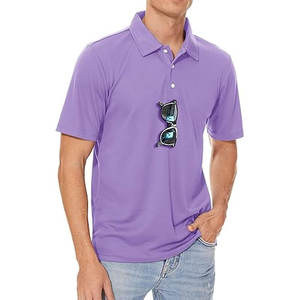 Camiseta de Manga Corta de Punto Sólido Antiarrugas para Hombre en Corte Clásico - Product Image 3