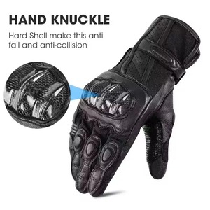Guantes unisex de cuero genuino para motociclismo, guantes personalizados con diseño de logotipo/guante, anticalor, protección para manos y brazos - Product Image 4