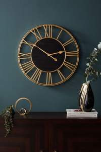 Retro Inspired Metal Wall <b>Clocks</b> with Vibrant Color Accents and Nostalgic Charm for Any Interior Style - Product Image 4