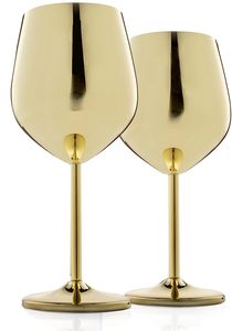 Best Selling Stainless Steel Stemmed Wine Glasses, Shatter Proof Copper Coated Unbreakable Wine Glass <b>Goblets</b> - Product Image 2