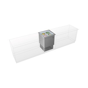Equipo de Refrigeración Comercial FRAMEC, 1190 x 677 x 944 mm, 6 x 5 Litros, Refrigerador Exhibidor de Helados, Congelador para Helados en Cubos - Product Image 1