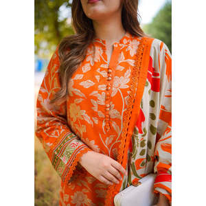 ANEELAS Conjunto de 3 Piezas para Mujer, Casual, Primavera/Verano, Camisa de Chifón Transpirable con Estampado Digital, Dupatta de Seda, Pantalón Estampado-BIC-030 - Product Image 6