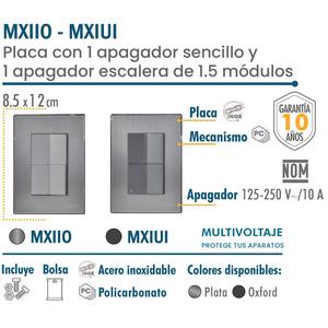สวิตช์ขนาดพกพาสะดวก, MXIIO-006, 10 ชิ้น, สวิตช์/สวิตช์บันได, 125-250VAC, 10A, 50/60Hz, สีเงิน, สแตนเลส/พีซี - Product Image 2