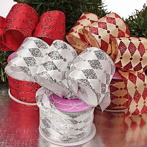 Harlequin Satin <b>Ribbon</b> Floral Solid Color Polyester Silk for Christmas Birthday Halloween Gift Wrapping Decoration Roll - Product Image 1