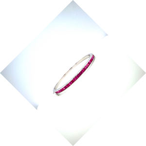 925 Silver Red <b>Ruby</b> Gemstone Tennis <b>Bracelet</b> Girls Women Wear Jewelry and Gifting Jewelry for All Season Trendy Women - Product Image 2