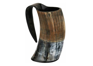 Tazas de cuerno de búfalo natural para beber, resina y madera para beber, taza de cuerno con acabado Natural para cerveza medieval, bebida de vino - Product Image 2