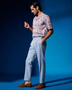 Stylish Comfortable Men's <b>Half</b> <b>Sleeve</b> <b>Shirt</b> Turn-down Collar Premium 100% Cotton Breathable Eco-Friendly Quick Dry Print Fabric - Product Image 4