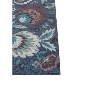 พรมแฮนด์เมดโพลีเอสเตอร์ Hacienda Blue รุ่น Tra-15081 ลายดอกไม้แบบนามธรรม รูปทรงสี่เหลี่ยมผืนผ้า สำหรับห้องนั่งเล่น ใช้ในบ้าน กว้าง 4 เมตร - Product Image 4