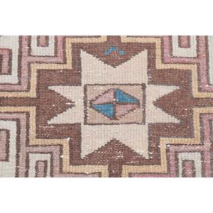 Turkish Runner Rug, 2.7x10.1 ft Vintage Rug, <b>Brown</b> <b>Wool</b> Rug - Product Image 5