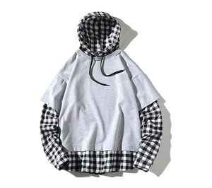 Vente en gros Offre Spéciale sweats à capuche d'automne confortables de haute qualité sweats à capuche à carreaux personnalisés pour hommes - Product Image 2