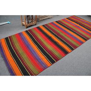 4.2x11.3 ft <b>Runner</b> Vintage Rug, <b>Red</b> Ombr Turkish Rug - Product Image 2