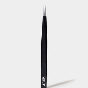 Pinzetta Nera Vetus ESD-11 (Forma a I) di Grado Industriale con Manico in Plastica e Acciaio Inossidabile - Product Image 1
