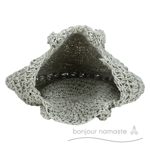 Borsa con tracolla in macramè verde mare fatta a mano con tracolla Eco-Boho all'ingrosso finlandia germania Sweden Iceland - Product Image 1