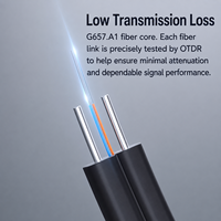 Cordon de brassage fibre optique monomode extérieur FTTH de qualité télécom SC vers SC, LSZH, avec 3 fils de renfort en acier, pour réseau ONT domestique