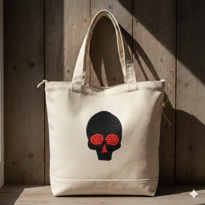 Sacs fourre-tout en toile artisanaux pour Halloween, avec fermeture éclair, motifs fantômes, crânes, cercueils et citrouilles, pour femmes, promotions de fêtes - Product Image 2