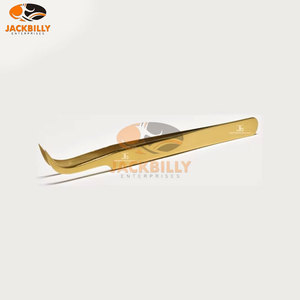 Extensiones de punta de fibra de acero inoxidable con volumen de etiqueta privada, pinzas para cejas y pestañas con logotipo personalizado - Product Image 6