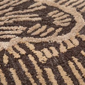 Tapis en laine beige de haute qualité, tissé à la main, avec une boucle en boucle moelleuse, pour salon, cuisine, salle de bain, meilleur prix, vente en gros en Inde - Product Image 3