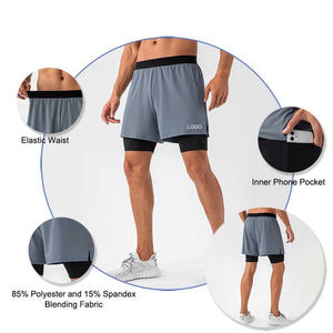 Novedades Moda Hombre Casual Verano Color sólido Algodón al aire libre Pantalones cortos rectos para correr Servicio OEM Pantalones cortos para hombre - Product Image 2