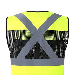 เสื้อกั๊กสะท้อนแสงสะท้อนแสงสะท้อนแสงสะท้อนแสงสะท้อนแสงสำหรับผู้ชายเสื้อกั๊กสำหรับใส่ทำงานกลางแจ้งมีกระเป๋านิรภัย - Product Image 6