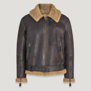 Luxe hommes en peau de mouton Long manteau en cuir véritable coupe-vent épais fourrure doublé hiver mode haute qualité respirant en peau de mouton manteaux - Product Image 6