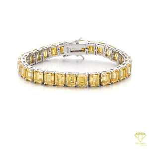 สร้อยข้อมือเทนนิสทรงสี่เหลี่ยมสีเงินสเตอร์ลิง925ฮิปฮอปกันน้ำเครื่องประดับเพชรที่ปลูกในห้องทดลองคุณภาพสูงสำหรับใส่ได้ทั้งชายและหญิงสำหรับงานปาร์ตี้ - Product Image 5