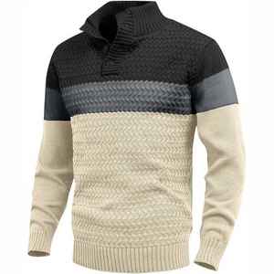 Pull en polyester tricoté avec logo personnalisé en gros Pull en polyester de haute qualité à col rond doux - Product Image 6