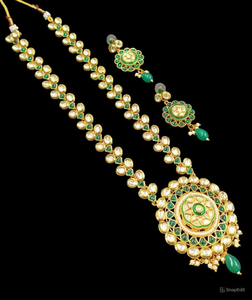 Indian Traditional Fashionable <b>Gold</b> Plated Copper Alloy Bridal Wedding Jewelry <b>Set</b> for Women Earrings and Necklace Party - Product Image 1